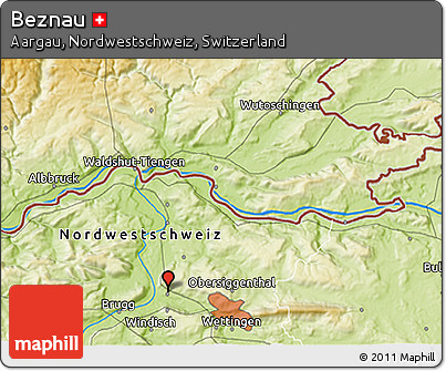 Physical 3D Map of Beznau