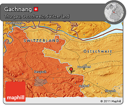 Political 3D Map of Gachnang