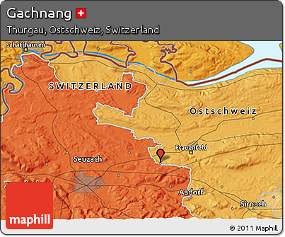 Political 3D Map of Gachnang