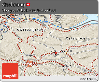 Shaded Relief 3D Map of Gachnang