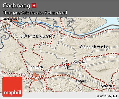 Shaded Relief 3D Map of Gachnang
