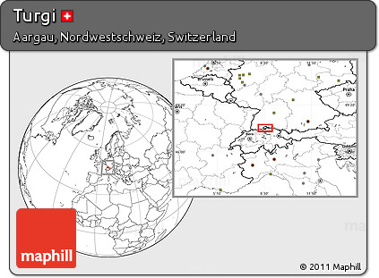 Blank Location Map of Turgi