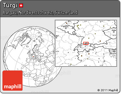 Blank Location Map of Turgi