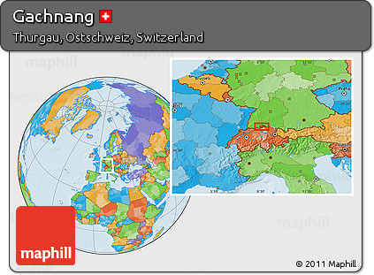 Political Location Map of Gachnang