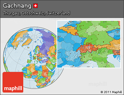 Political Location Map of Gachnang
