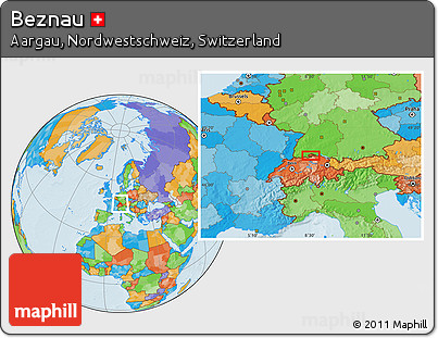 Political Location Map of Beznau