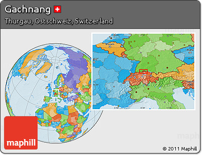 Political Location Map of Gachnang