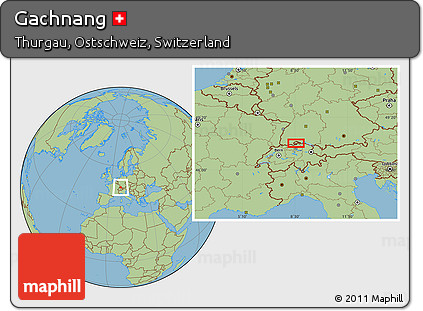 Savanna Style Location Map of Gachnang