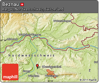 Physical Map of Beznau