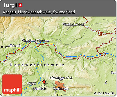 Physical Map of Turgi