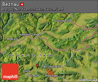 Satellite Map of Beznau