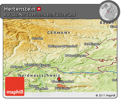 Physical Panoramic Map of Hertenstein