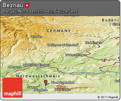 Physical Panoramic Map of Beznau