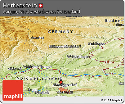 Physical Panoramic Map of Hertenstein
