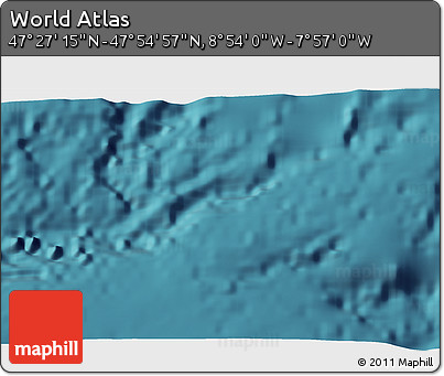 Satellite 3D Map of the Area around 47° 41' 6" N, 8° 25' 30" W