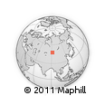 Outline Map of the Area around 47° 41' 6" N, 91° 52' 30" E, rectangular outline