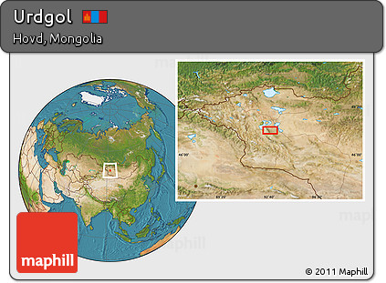 Satellite Location Map of Urdgol
