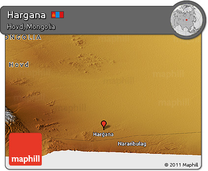 Physical Panoramic Map of Hargana