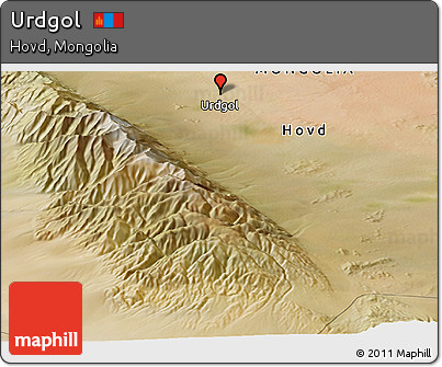 Satellite Panoramic Map of Urdgol