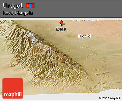 Satellite Panoramic Map of Urdgol