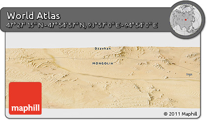 Satellite Panoramic Map of the Area around 47° 41' 6" N, 94° 25' 30" E