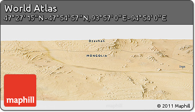 Satellite Panoramic Map of the Area around 47° 41' 6" N, 94° 25' 30" E