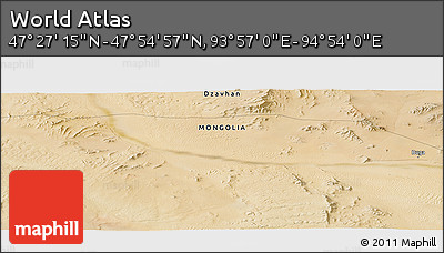 Satellite Panoramic Map of the Area around 47° 41' 6" N, 94° 25' 30" E
