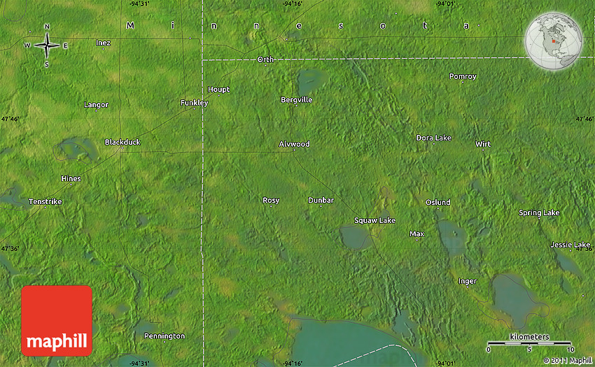 Satellite Map of Northome