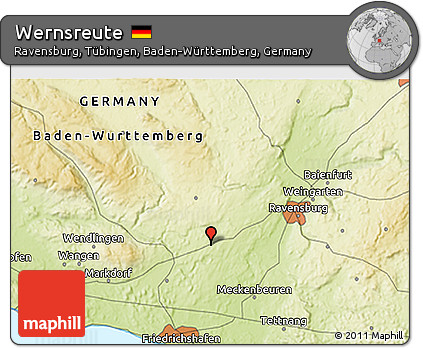 Physical 3D Map of Wernsreute