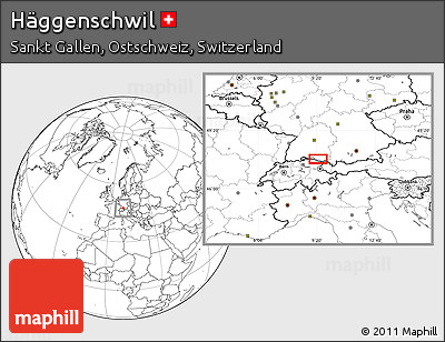 Blank Location Map of Häggenschwil