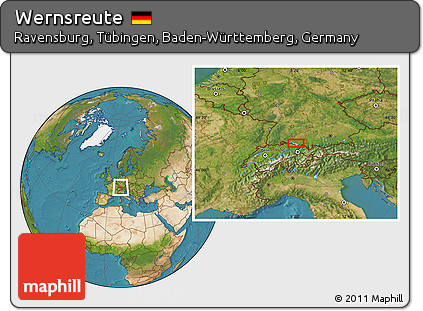 Satellite Location Map of Wernsreute