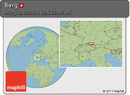 Savanna Style Location Map of Berg