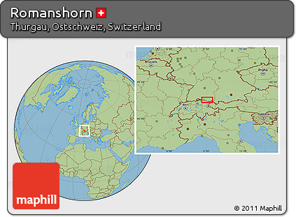 Savanna Style Location Map of Romanshorn