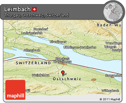 Physical Panoramic Map of Leimbach