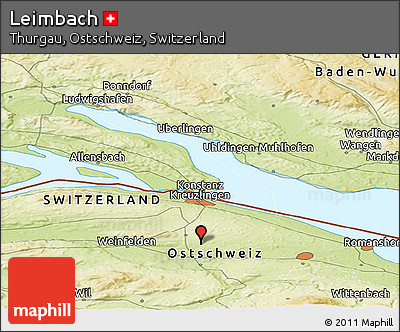 Physical Panoramic Map of Leimbach