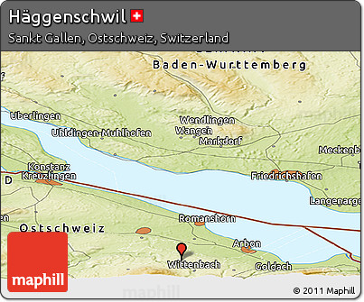 Physical Panoramic Map of Häggenschwil