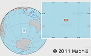 Gray Location Map of the area around 47° 24' 32" S, 100° 22' 30" E