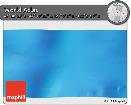 Physical 3D Map of the Area around 47° 24' 32" S, 121° 37' 30" E
