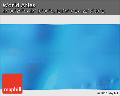 Physical 3D Map of the Area around 47° 24' 32" S, 121° 37' 30" E
