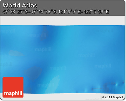 Physical 3D Map of the Area around 47° 24' 32" S, 121° 37' 30" E