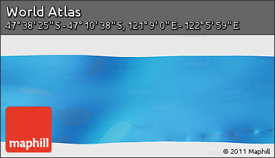 Physical Panoramic Map of the Area around 47° 24' 32" S, 121° 37' 30" E