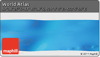 Physical Panoramic Map of the Area around 47° 24' 32" S, 121° 37' 30" E