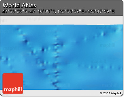 Physical 3D Map of the Area around 47° 24' 32" S, 123° 19' 29" E