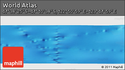 Physical Panoramic Map of the Area around 47° 24' 32" S, 123° 19' 29" E