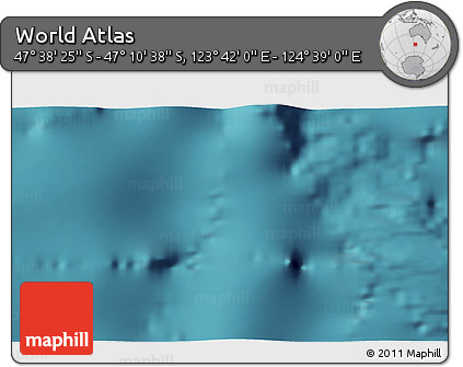 Satellite 3D Map of the Area around 47° 24' 32" S, 124° 10' 30" E