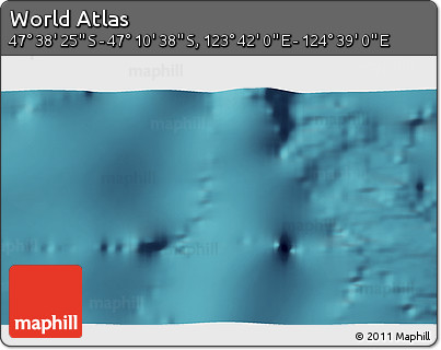 Satellite 3D Map of the Area around 47° 24' 32" S, 124° 10' 30" E