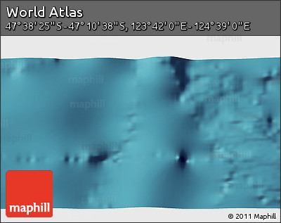 Satellite 3D Map of the Area around 47° 24' 32" S, 124° 10' 30" E