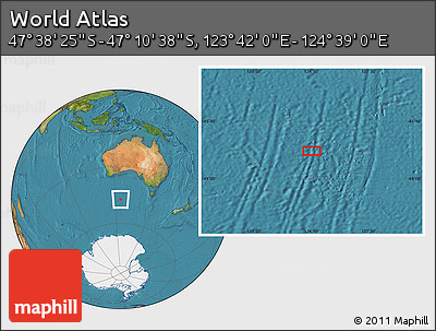 Satellite Location Map of the Area around 47° 24' 32" S, 124° 10' 30" E