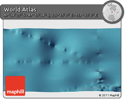 Satellite 3D Map of the Area around 47° 24' 32" S, 126° 43' 29" E