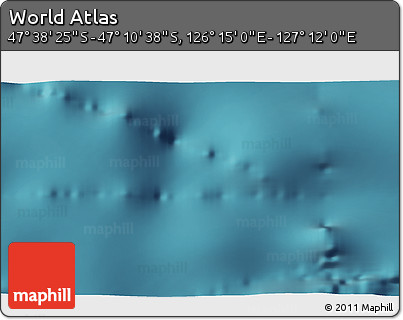 Satellite 3D Map of the Area around 47° 24' 32" S, 126° 43' 29" E